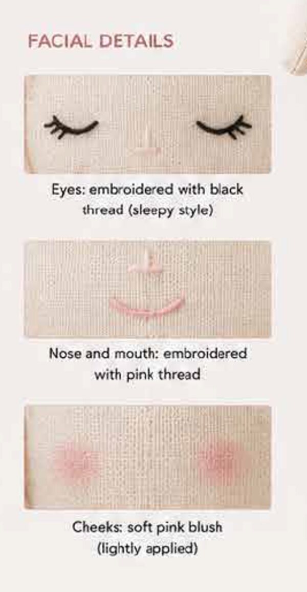 Baby Doll — facial details embroidery guide